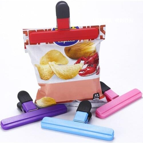 Plastic Food Sealing Bag Clip Fresh Moisture proof Snack Potato Chips Postcard Sealing Clip Household Kitchen Gadgets