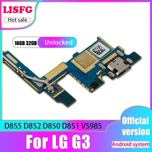 Full Tested Unlocked For LG G3 Motherboard D855 D852 D850 D851 VS985 D858 Replacement Logic Main Board With Chips Android System