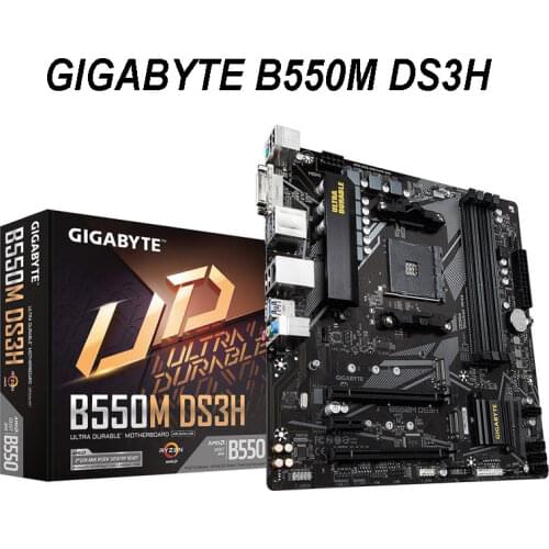 Socket AM4 for Gigabyte B550M DS3H Motherboard AMD B550 DDR4 128GB PCI-E 4.0 M.2 Desktop B550 Placa-Mãe AM4 HDMI-compatible New
