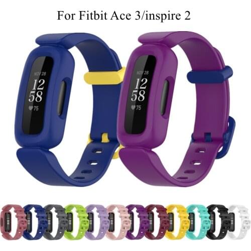 Wrist Strap For Fitbit Inspire 2 / Ace 3 Smart Watch Band Classic Bracelet Replacement Soft Silicone Strap For Fitbit Ace3