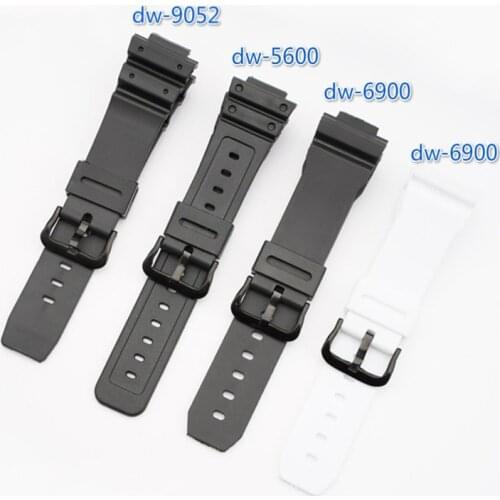 Elastic Silicone Strap For Casio G-shock DW5600 DW9052 DW6900 Watch Band Waterproof Sweatproof Replacement Bracelet Wrist