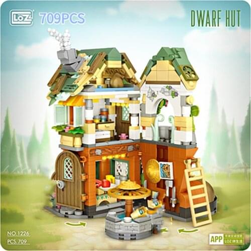 LOZ MINI Blocks Forest Cabin/dwarf Hub Street Views Pressure relief/Folding/ Building Blocks Toys For Children Gifts