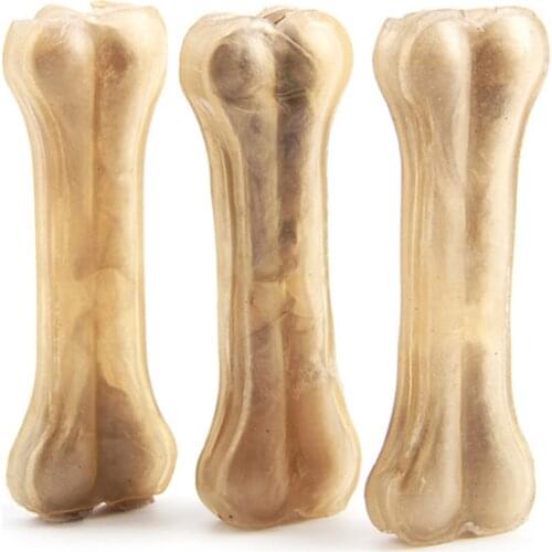 Pet Dog Toy Supplies Chews Toys Leather Cowhide Bone Molar Teeth Clean Stick Food Treats Dogs Bones for Puppy Accessories