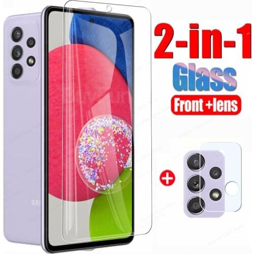 2 in 1 Tempered Glass For Samsung Galaxy A52s 5G Camera Lens & Screen Protector For Samsung A52 s A 52s Protective Glass Film