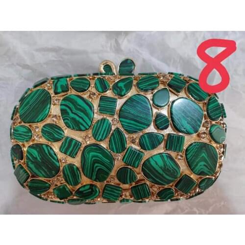 Green Rhinestone Clutch Crystal Purse Women Handbag Evening bag Party Handbags Fashion Diamond Dinner Banquet Clutches bags gift