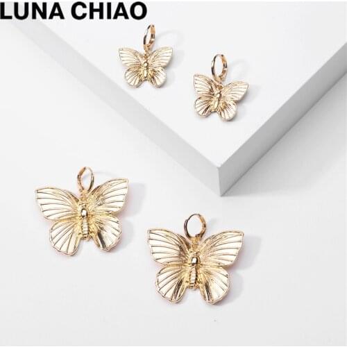 LUNA CHIAO 2020 Trendy Butterfly Drop Earrings for Women