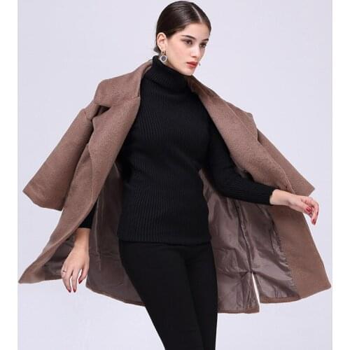 2019 Spring New Product Suit-dress Solid Color Suit Part Sleeve Length Fund Womens Woolen Loose Coat Wool Overcoat JR77