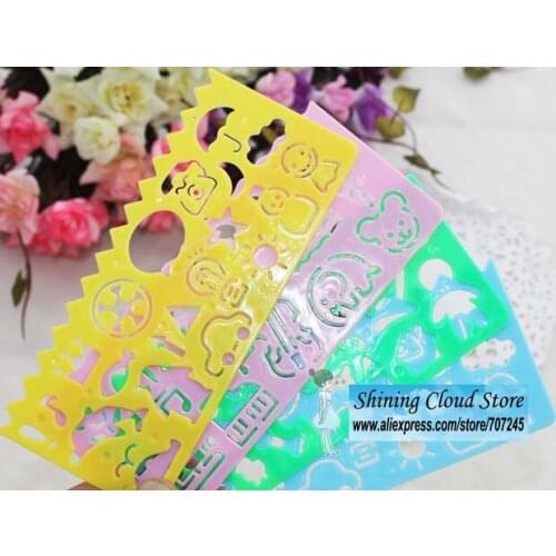 Free ship!1lot=40pc!children drawing and painting cartoon ruler / students ruler prize/creative stationery