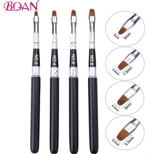 BQAN 4 Style Nail Art Detachable Acrylic UV Poly Nail Gel Extension Builder Drawing Painting Brush Pen Manicure Tools