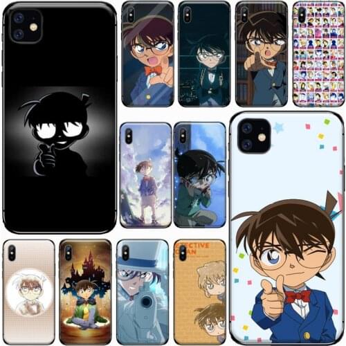 Anime Conan Detective Case Closed Phone Case for iPhone 11 12 pro XS MAX 8 7 6 6S Plus X 5S SE 2020 XR Soft silicone