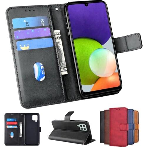 For Samsung A52 A72 A71 A02S A11 A12 A21S A31 A32 A41 A42 A51 A71 M11 M12 F12 Flip Leather Wallet Case For Galaxy A20 A30 Case
