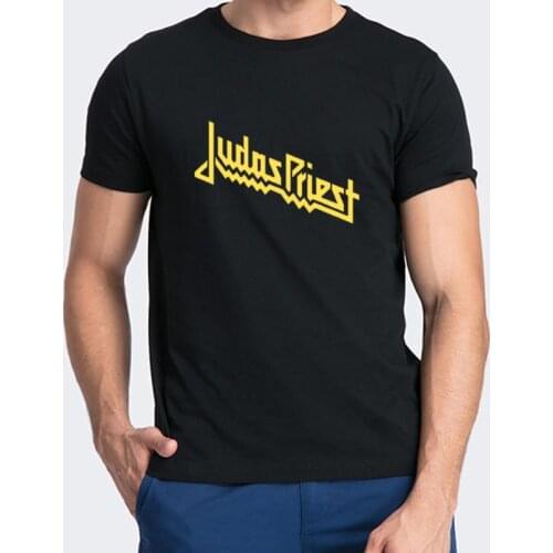 Judas Priest Print Male T-Shirt Summer Famous Music Band Streetwear Men Cotton O-neck Asian Size Tee Fashion Casual Clothing