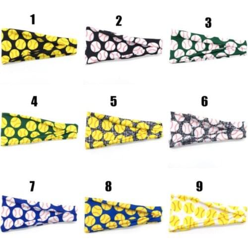 20 styles Baseball Sports Headband Women Men Softball Football Team Hair Bands Sweat Headbands Yoga Fitness Scarf Sport Towel SN