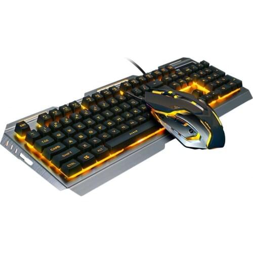 ALLOYSEED V1 USB Wired Gaming Mouse and Mechanical Keyboard Set Hand Feel Ergonomic RBG Backlight Gamer Mouse Keyboard Combo Set