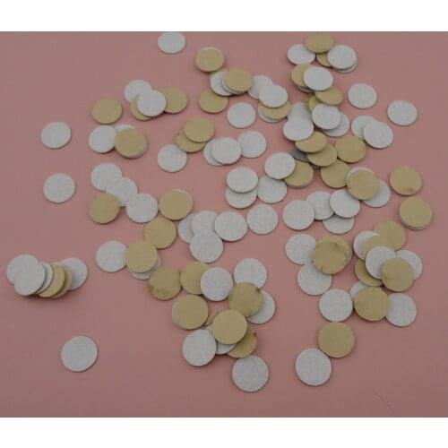 500PCS 1.0cm,1.5cm,2.0cm Adhesive white round felt pads for flower brooches'back,felt spacers non-woven circles patches applique