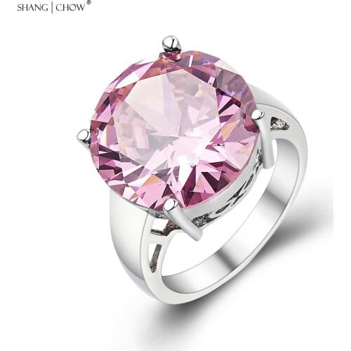 925 Sterling Silver Ring, Jewelry With Bling Pink Kunzite Stone for women Evening Party Accessories Gift R1447