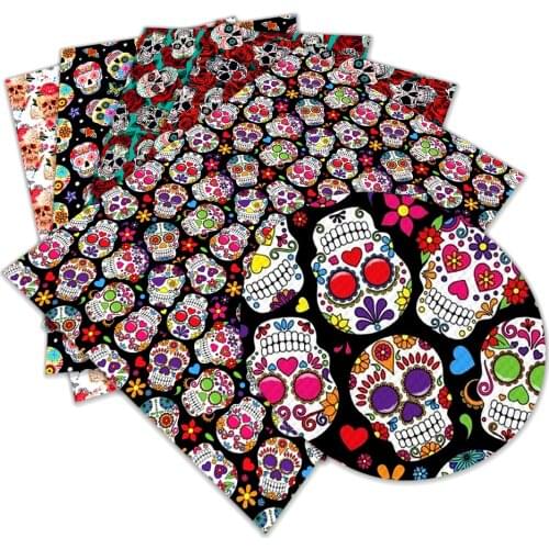 Beautiful Flower Cartoon Printed Faux Leather A4 22x30cm for Hair Bow Diy Decoration Crafts L260 L2610