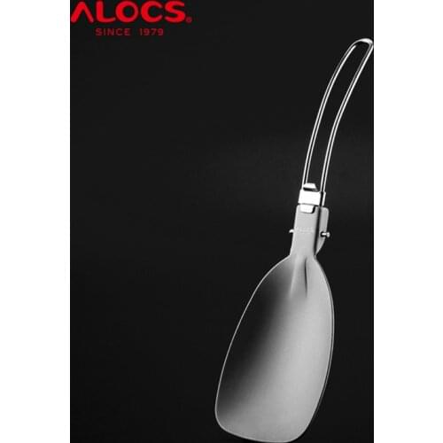 Alocs Outdoor Ultralight Cooking Shovels Foldable Aluminum alloy Shovel Cookware Spatula for Picnic Camping Hiking