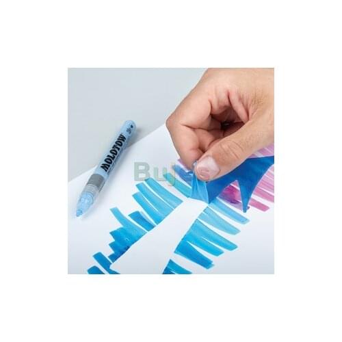 Molotow GRAFX Masking Fluid Pump Marker, Water Resistant, 2mm, 4mm, Tip Is Exchangeable and Marker Is Refillable