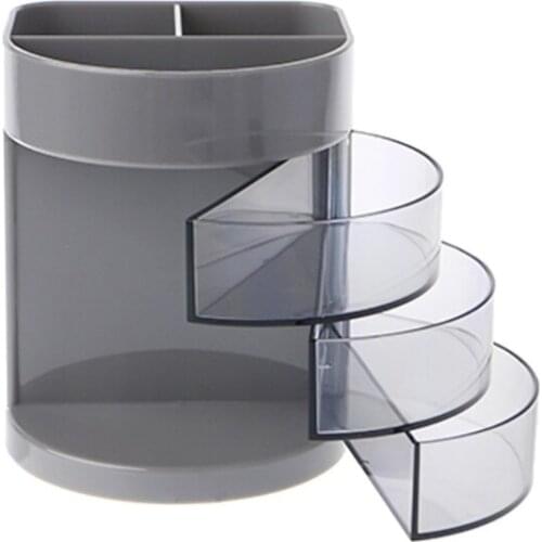 Multifunction Pen Pencil Holder Three Layer Desktop Drawer Organizer Staionery Y3NC