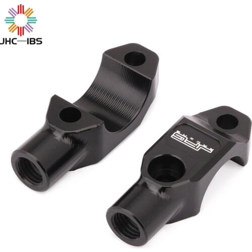 Mirrors Motorcycle Handlebar For Mount Bracket Clamp M10x1.25 Hand Thread Rear View CNC 6061-T6 Aluminum Alloy