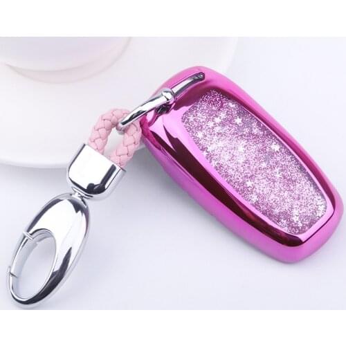 Quicksand New Soft TPU Car Smart Key Cover Case For Audi A1 A3 A4 A5 A6 A7 A8 Quattro Q5 Q7 2009-2015 Auto Key Shell Accessories