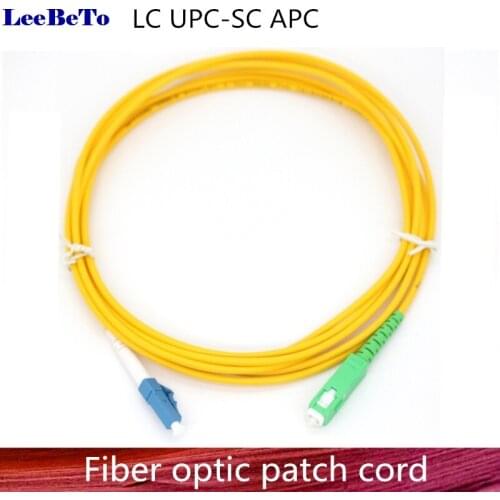 LC/UPC to SC/APC Fiber Optic Patch Cord Cable LC-SC 1m/3m/5m/10m/20m/30m Jumper Single Mode Simple Fiber Optical Parch Cord