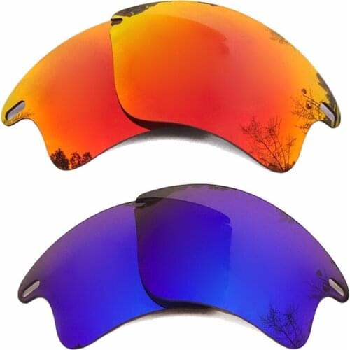 Orange Red & Purple Mirrored Polarized Replacement Lenses for Fast Jacket XL Frame 100% UVA & UVB