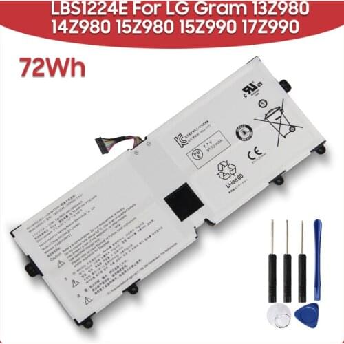 Original Replacement Battery 72Wh LBS1224E For LG Gram 13Z980 14Z980 15Z980 15Z990 17Z990 72Wh Laptop Batteries