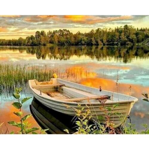 Full Square Diamond Painting Coastal Landscape 5D DIY Diamond Embroidery Mosaic Landscape Art Kits For Adults Home Decoration