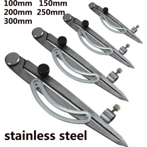 150 250mm 300mm Steel Wing Divider Pencil Marking Compass-Circle Maker Adjustable Scriber Craftsman Architect Student Carpenter