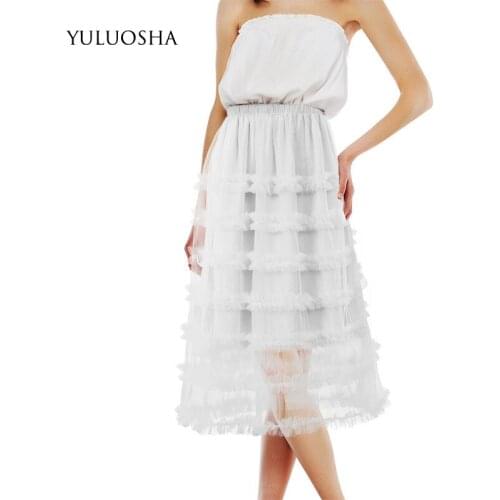 YULUOSHA Sexy Prom Dresses A-Line Dress Lilac Short Gala Dress Plus Size Prom Dress Tulle Dress Fashion Candy Colors Prom Gown
