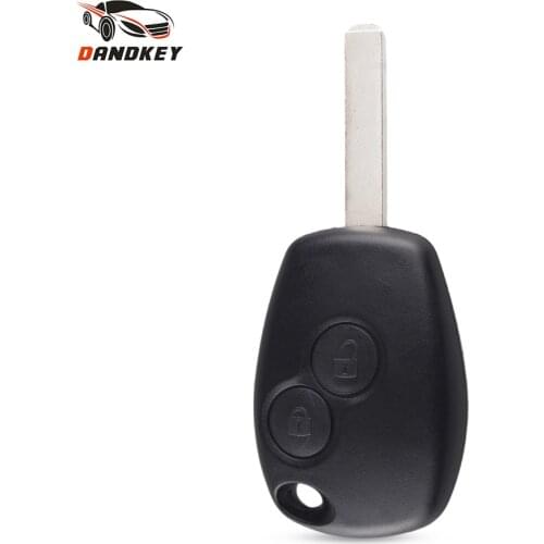Dandkey Replacement 2 Buttons Remote Car Key Shell For Renault Duster Modus Clio 3 Twingo DACIA Logan Sandero Uncut Blank Blade