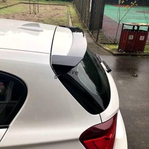 Use For BMW 1 Series F20 2012--2019 Year Spoiler Sport ABS Plastic Carbon Fiber Look Rear Roof Wing Car Body Kit Accessories