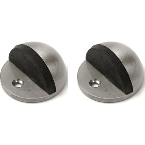 2pcs Rubber Door Stopper Jammer Half round Catch Stopper Wedges Buffer Holder Wall Floor Mount Door stops Hardware Accessory
