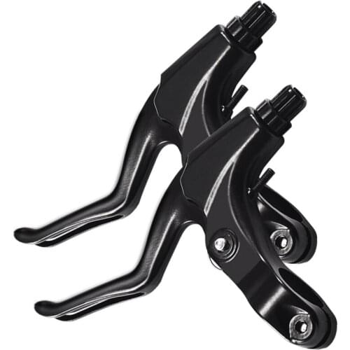 New Aluminum Alloy Left Right Bicycle Brake For Folding Bike Mountain Bike Cycling Brake Handle Black White 22.2mm Bicycle Parts