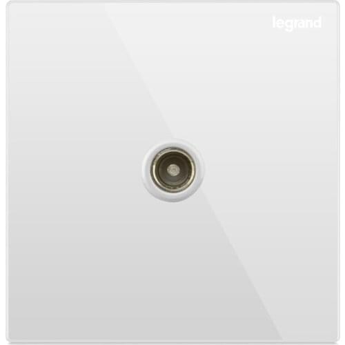 High Quality Large Panel CATV Socket Simple Classic Elegant 86type TV Wall Socket Two Colors White and Gold