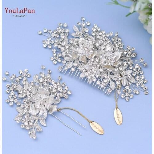 YouLaPan HP352 Bridal Wedding Hair Comb Bride Wedding Jewelry Hair Pin and Combs Set Rhinestone Bridal Comb Bridal Hair Clips