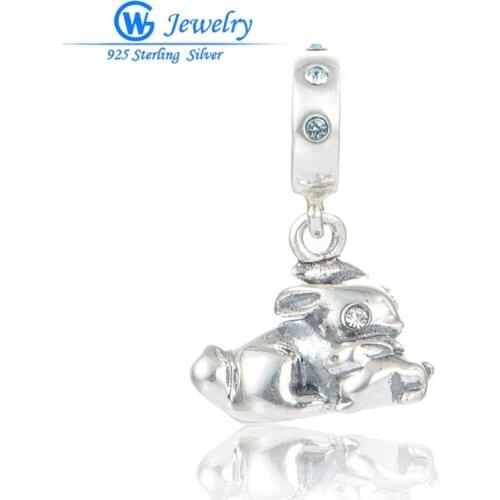 925 silver jewelry wholesale charms rabbit style plata 925 DIY fits European brand braceletsplata 925 GW Fashion Jewelry S183H20