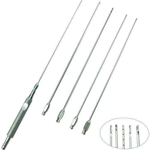 Water Injection Infiltration Cannulas Needles with Luer Lock Handpiece Suction Stainless Steel Liposuction Fat Instrument