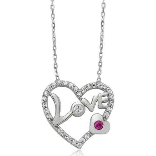 Tevuli 925 Sterling Silver Love Heart Lady Necklace