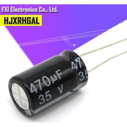 10PCS 35V470UF 10*17mm 470UF 35V 10*17 Electrolytic capacitor New original
