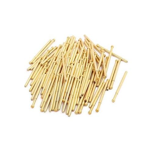 100pcs PA125-D 2.0mm Dia 33.3mm Length Metal Spring Pressure Test Probe Needle