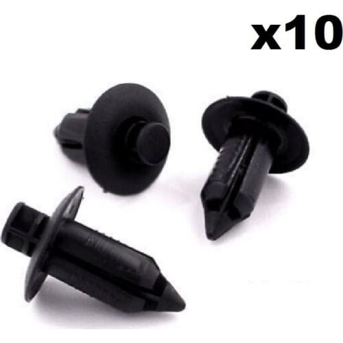 10x For Saab Black Plastic Rivet Style Body and Trim Panel Retainer Clips