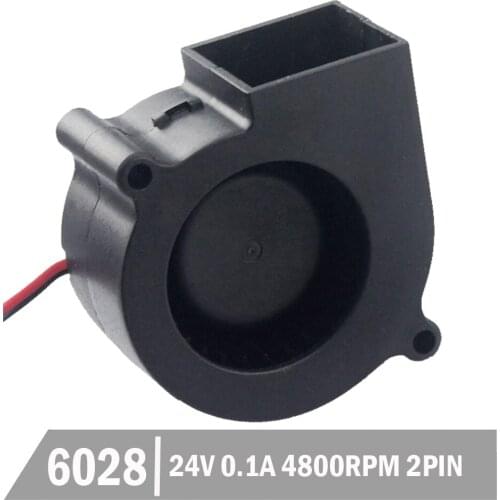 2pcs Gdstime DC 2Pin 6cm 60x60x28mm 60mm Small Centrifugal Cooling Blower Fan 24V