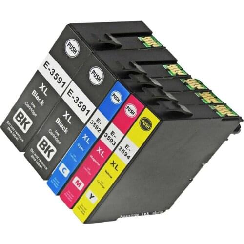 E3591-4-5PK Compatible Ink Cartridges For Epson WF-4720DWF，WF-4725DWF，WF-4730DTWF，WF-4730DWF，WF-4740DTWF，WF-4740DWF