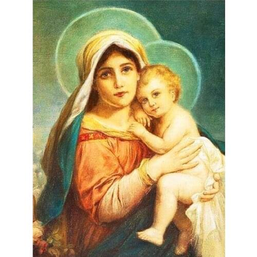 5d Diamond Painting New Arrivals Virgin Mary Diamond Embroidery Sale Christ Religion Kids Rhinestones Mosaic Decor