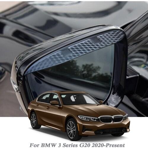Car Rearview Mirror Rain Eyebrow Auto Shield Snow Guard Sun Side Visor Shade Protector For BMW 3 Series G20 2020-PresenAccessory