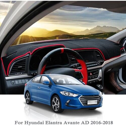 Car Styling Dashboard Avoid Light Pad Instrument Platform Cover Mats For Hyundai Elantra Avante AD 2016-2018 LHD&RHD Anti-dust