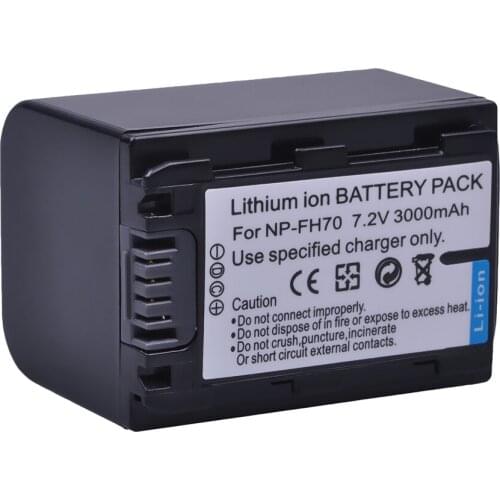 AsperX 1Pc 3000mAh NP-FH70 NP FH70 NPFH70 FH70 Battery for SONY HDR-CX12E,HDR-CX7E,HDR-SR10E,HDR-SR12E/SR11E,HDR-SR5E Camera